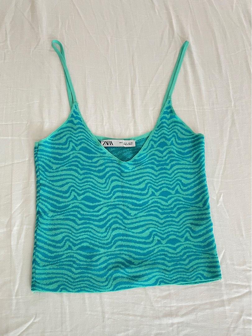 Zara zebra top, Women's Fashion, Tops, Sleeveless on Carousell