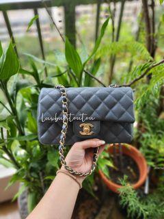 18B dark grey caviar mini rectangle