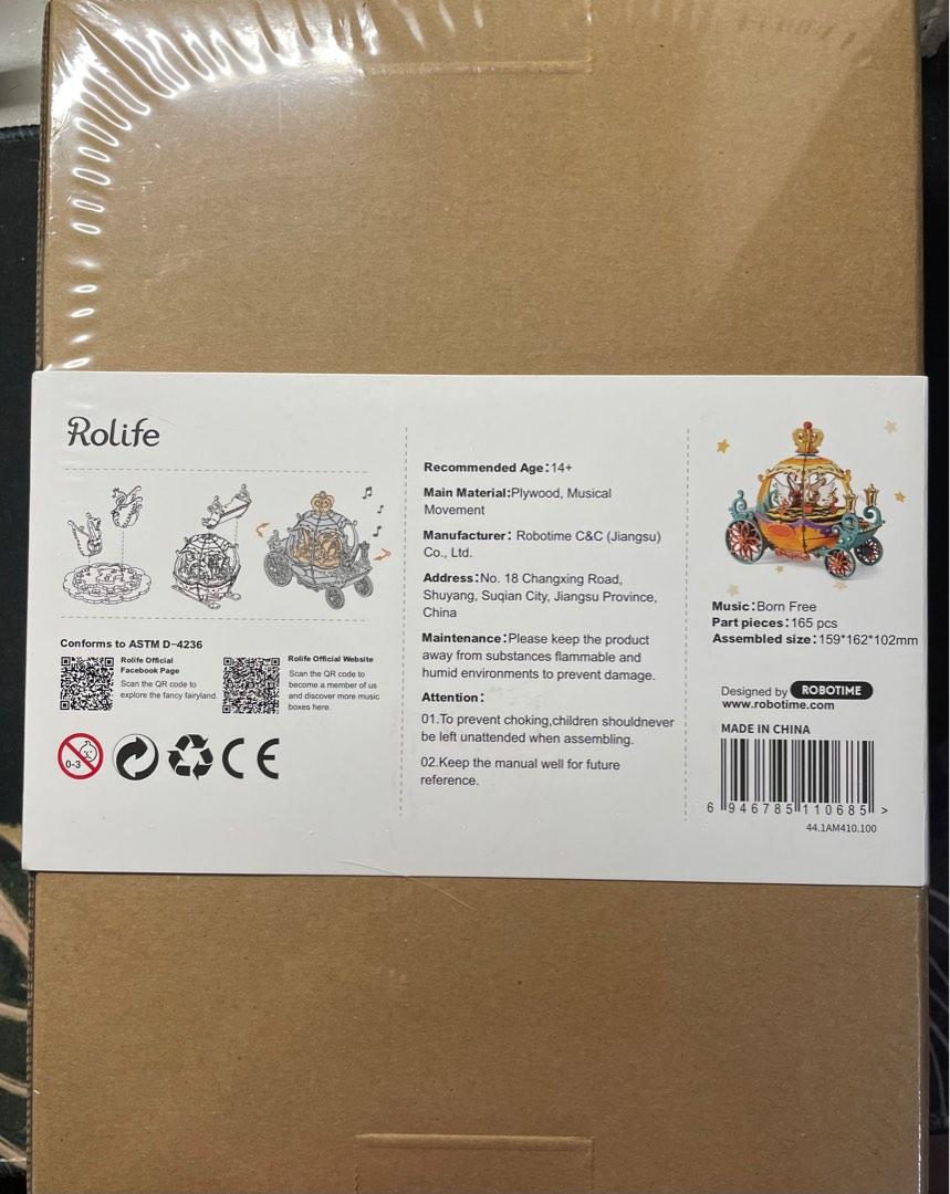3D Wooden Puzzle Rolife Music Box, Hobbies & Toys, Toys & Games on