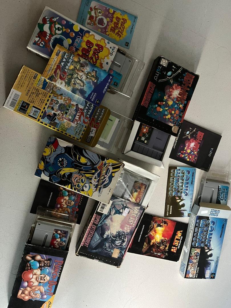 7 games cart with boxes and booklets as per pics together 99sgd can ...