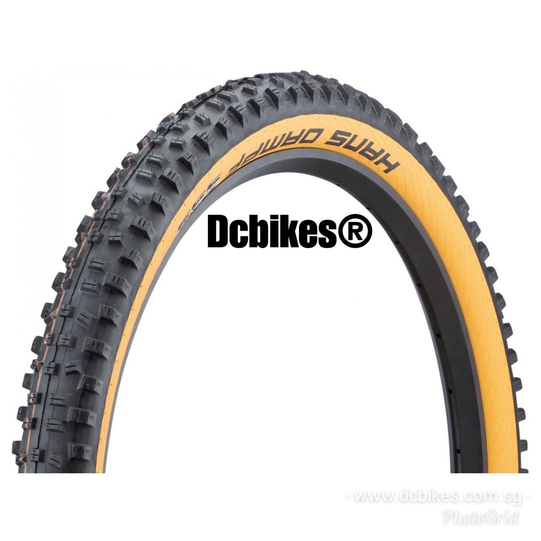 Schwalbe 27.5 X 2.6 Yellow Brown 29 X 2.6 Brown Hans Dampf Skinwall Evo Super Trail Boost 148 MTB Tubeless Folding Tyre PRICE FOR 1 TIRE Dcbikes Sports Equipment Bicycles Parts Parts Accessories on Ca...