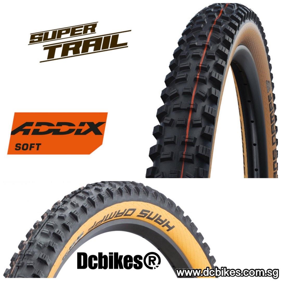 Schwalbe 27.5 X 2.6 Yellow Brown 29 X 2.6 Brown Hans Dampf Skinwall Evo Super Trail Boost 148 MTB Tubeless Folding Tyre PRICE FOR 1 TIRE Dcbikes Sports Equipment Bicycles Parts Parts Accessories on Ca...