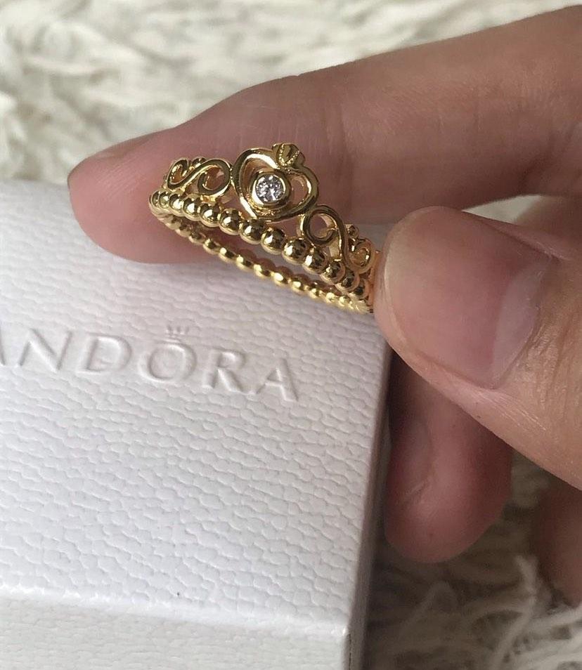 Pandora shine 18k over silver tiara new arrivals crown ring