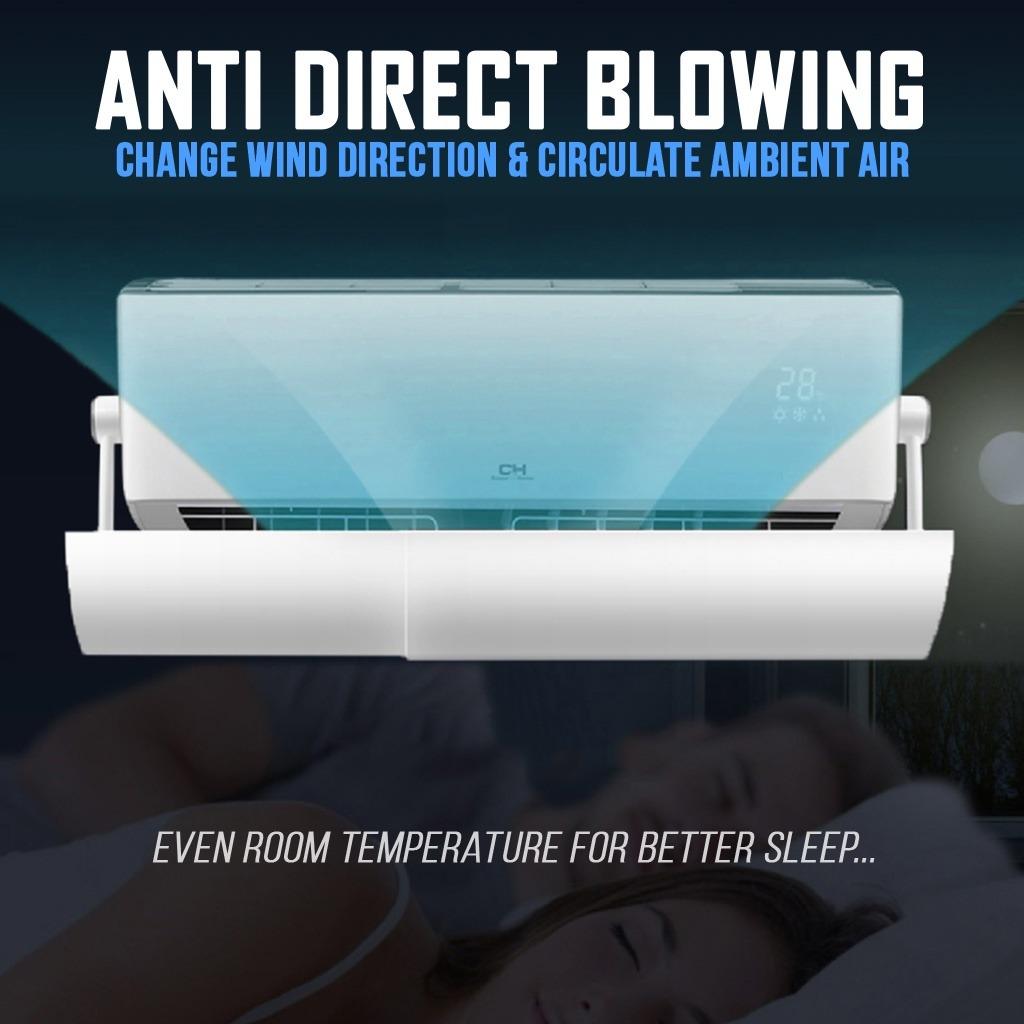 AC Wind Deflector Air Conditioner Anti-Blowing Shield Retractable Cover ...
