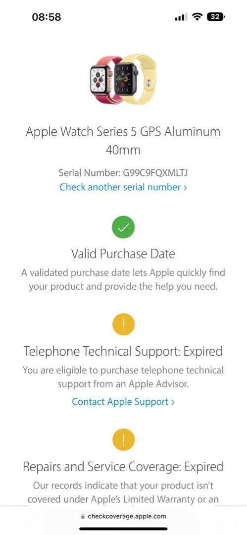 Check serial apple watch series deals 5