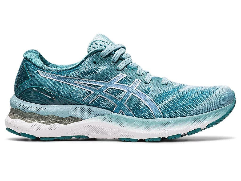 Asics Womens Gel Nimbus 23 Smoke Blue Pure Silver Size US 8.5