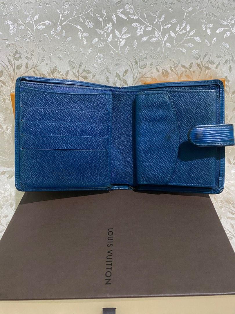 Authentic Louis Vuitton Blue Epi Compact Wallet (Category: Luxury Bags & Wallets) located in Quezon City. Submitted by ThriftCentralShop (Listing ID 1192258170, Image 3). Description: Purveyor of 100% ALL AUTHENTIC brand new, preloved and limited edition wallet, bags and shoes. 🔵Made in France 🔵Bought in Japan 🔵With code 🔵Signs of usage 🔵No inclusion 🔵Please manage your expectation 🔵No to bogus .
