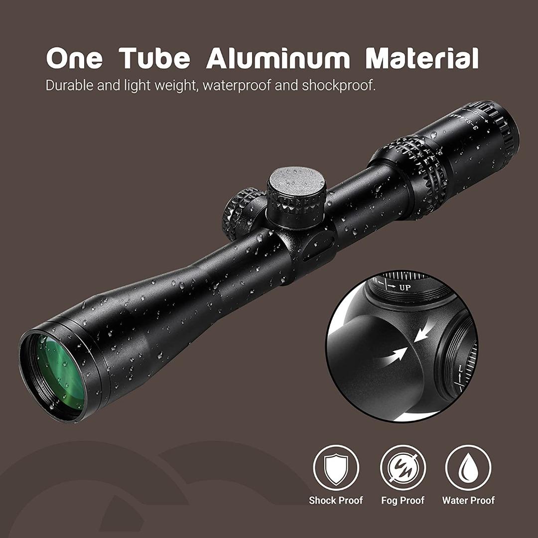 B2465] ESSLNB Air Rifle Scope 3-9x44mm Optical Lens with 20mm/22mm  Weaver/Picatinny Rail Mount Flip Up Covers Airsoft Scope Waterproof For  Hunting and Shooting, Furniture  Home Living, Home Improvement   Organisation, Home