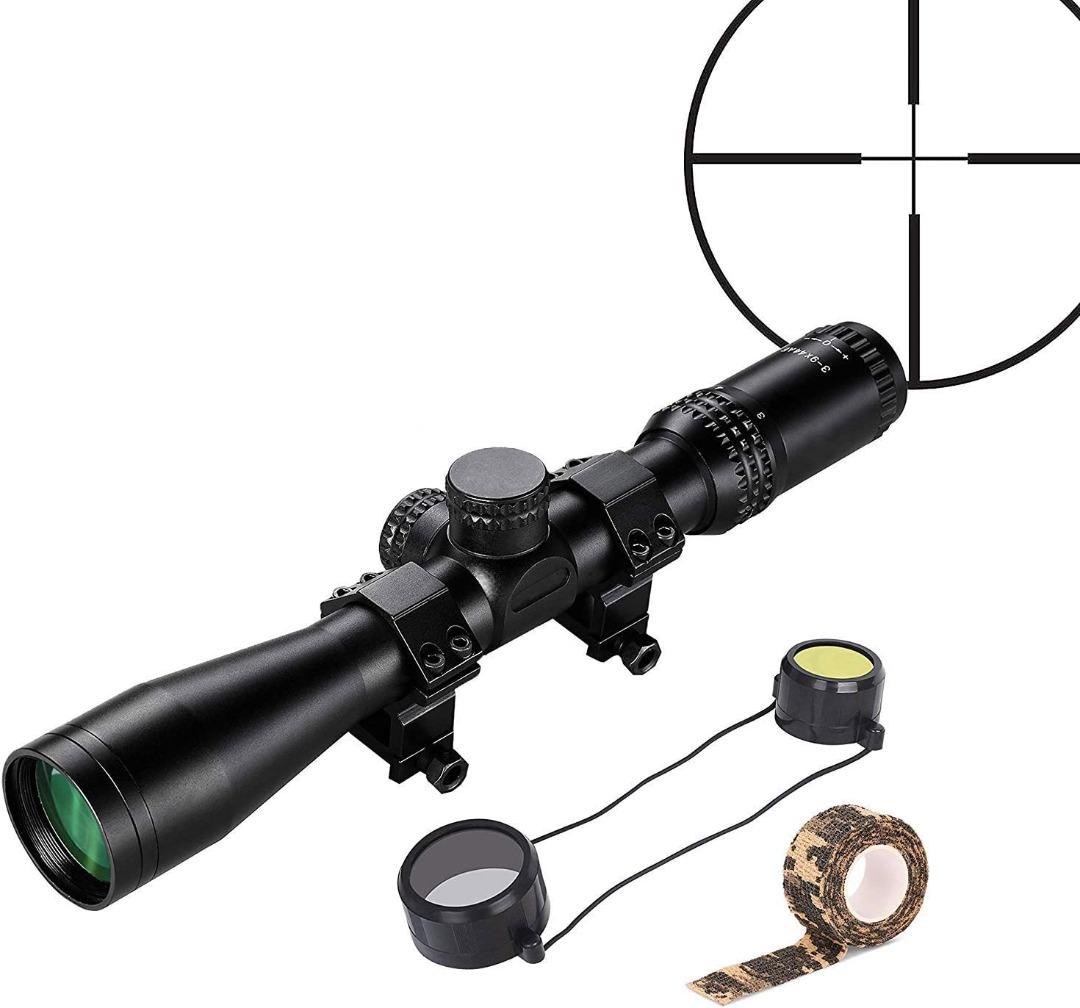 B2465] ESSLNB Air Rifle Scope 3-9x44mm Optical Lens with 20mm/22mm  Weaver/Picatinny Rail Mount Flip Up Covers Airsoft Scope Waterproof For  Hunting and Shooting, Furniture  Home Living, Home Improvement   Organisation, Home