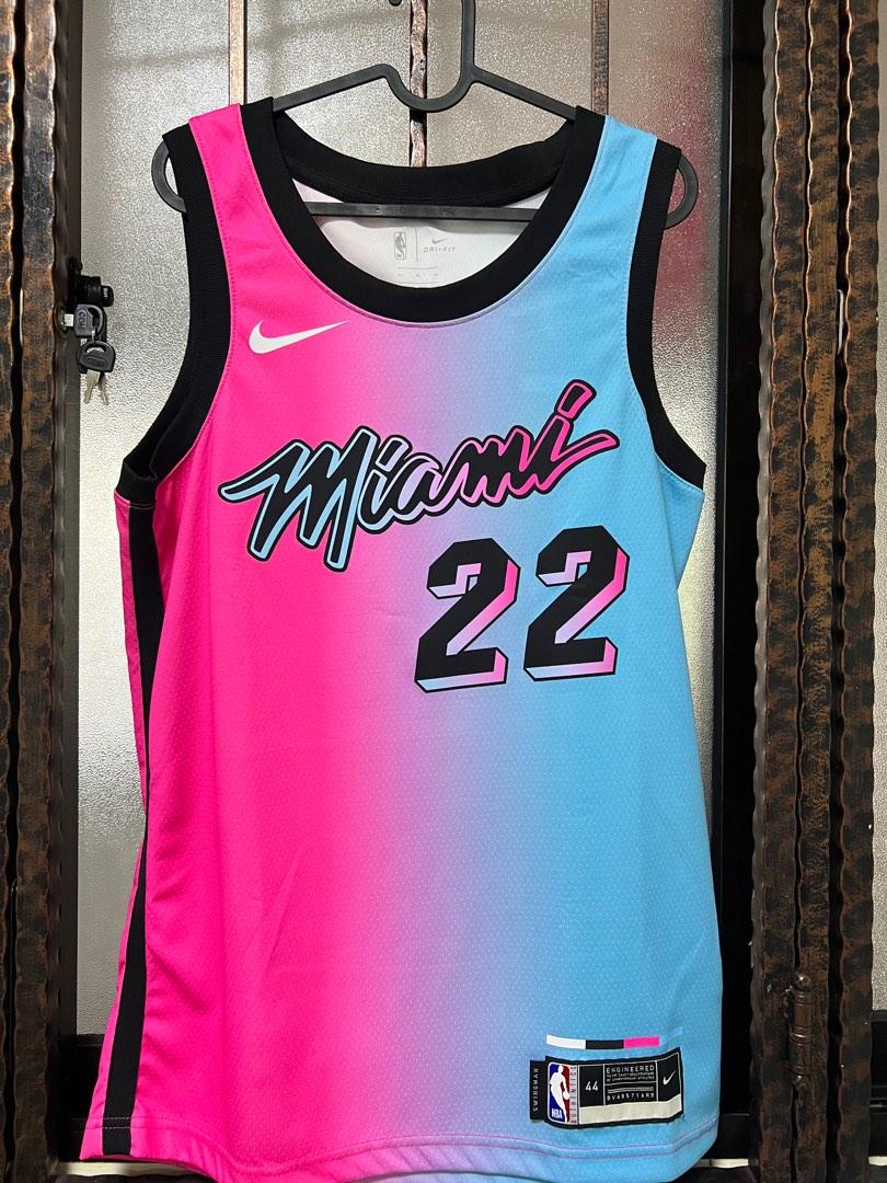 JIMMY BUTLER MIAMI HEAT PINK AND BLUE VICE CITY EDITION JERSEY - Prime Reps