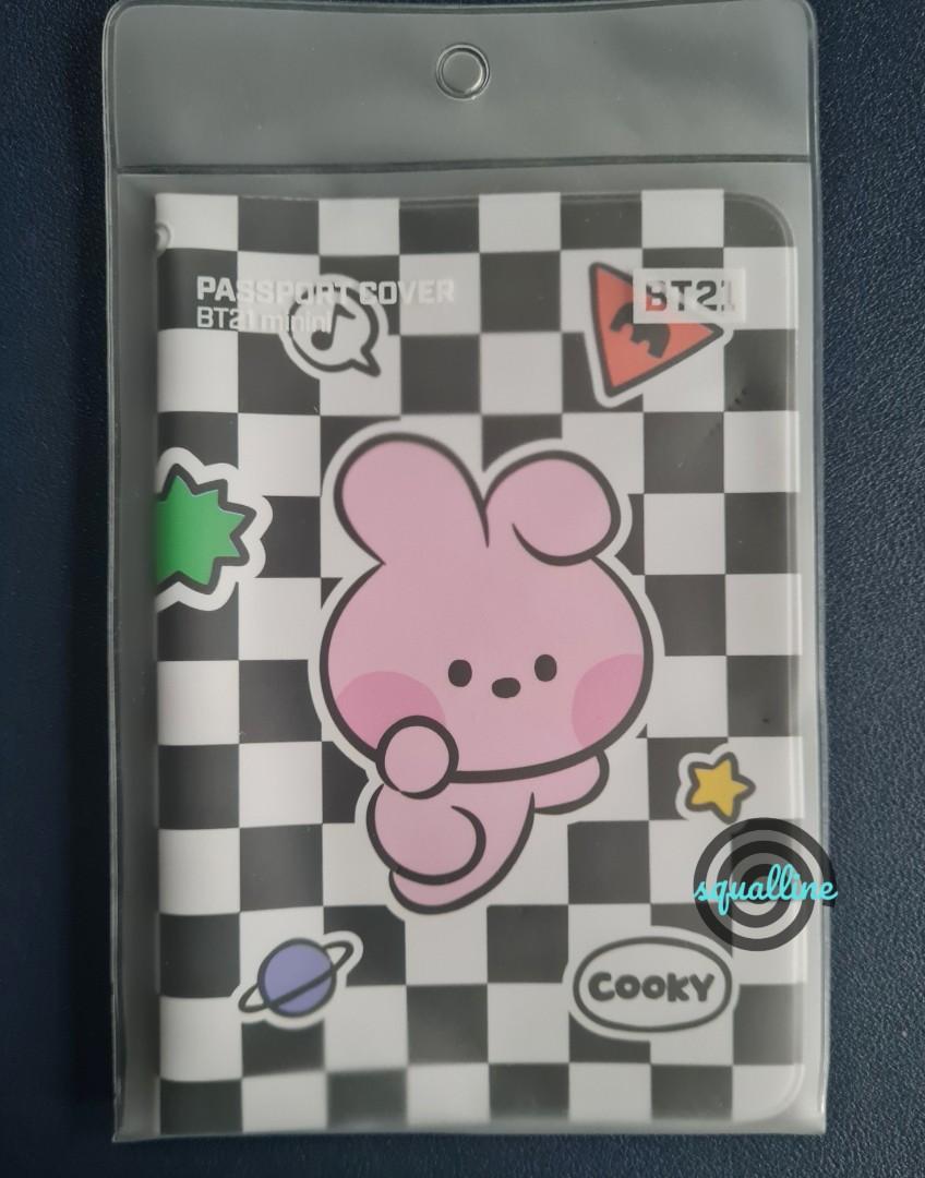 BT21 minini checkered passport cover Tata / Koya / Mang / RJ