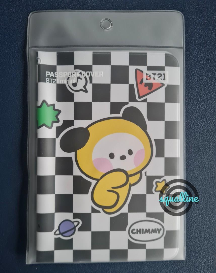 BT21 minini checkered passport cover Tata / Koya / Mang / RJ