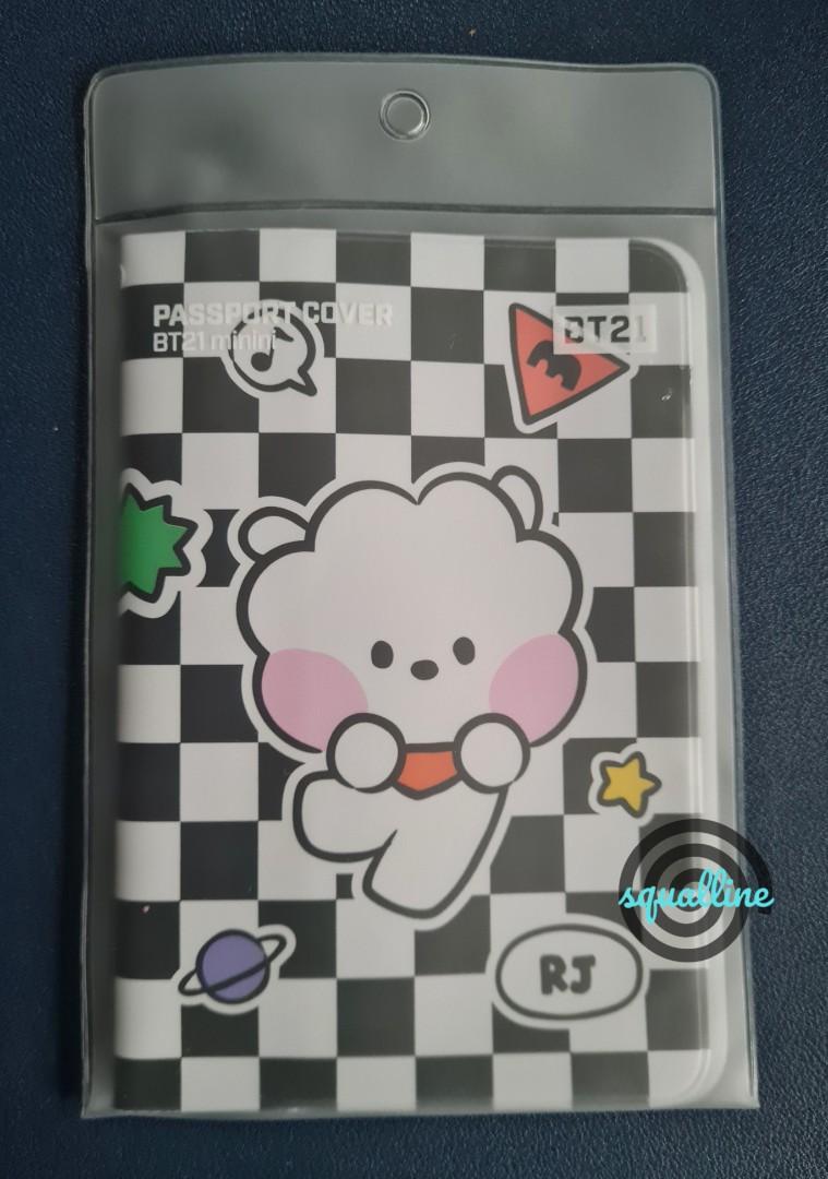 BT21 minini checkered passport cover Tata / Koya / Mang / RJ