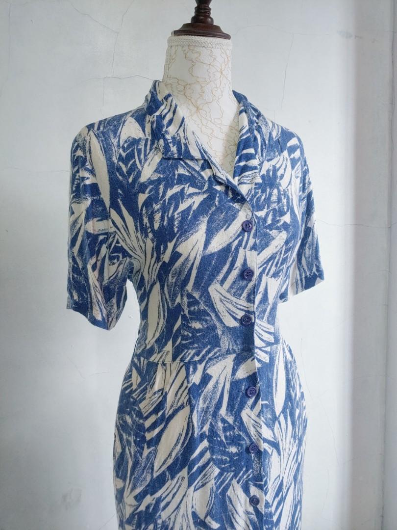 SUMMER BLUE BUTTON DOWN DRESS main image 0