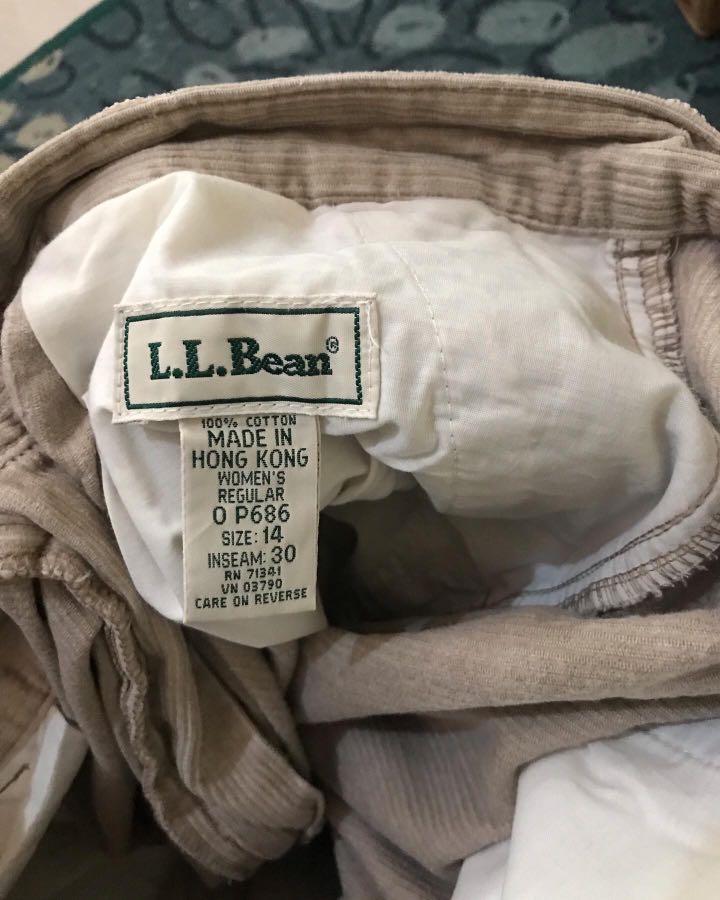 Celana corduroy brand L.L. Bean size 33 kode A-1030