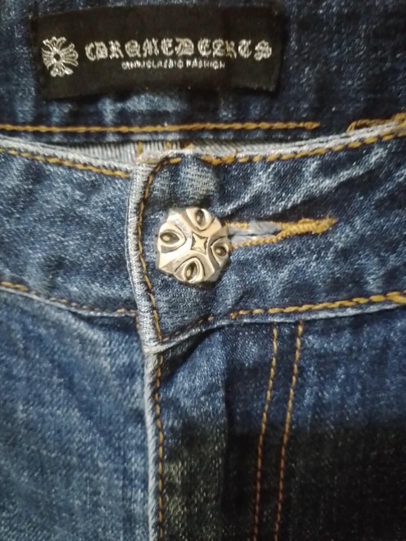 CHROME HEARTS JEANS, Men's Fashion, Bottoms, Jeans on Carousell