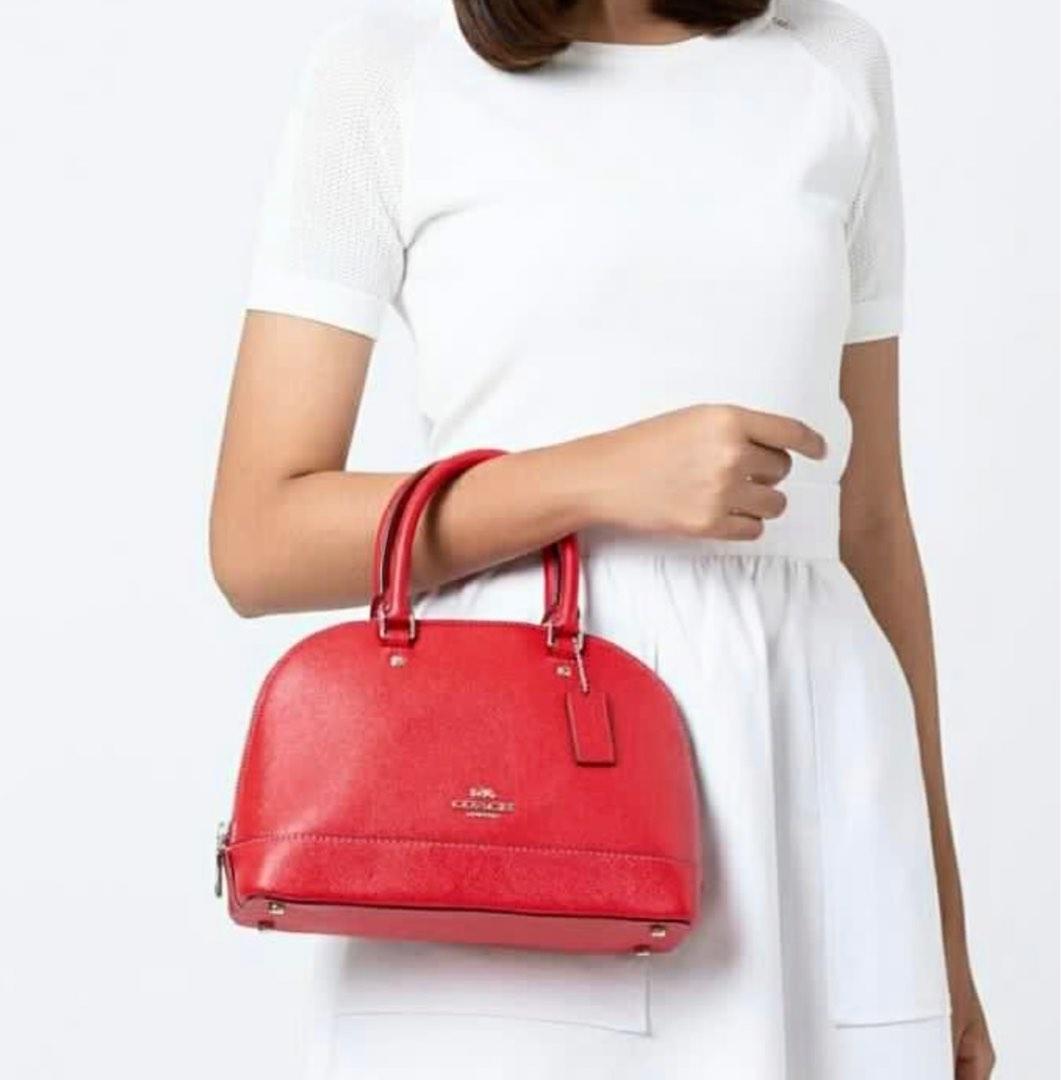 Coach mini top sierra satchel red