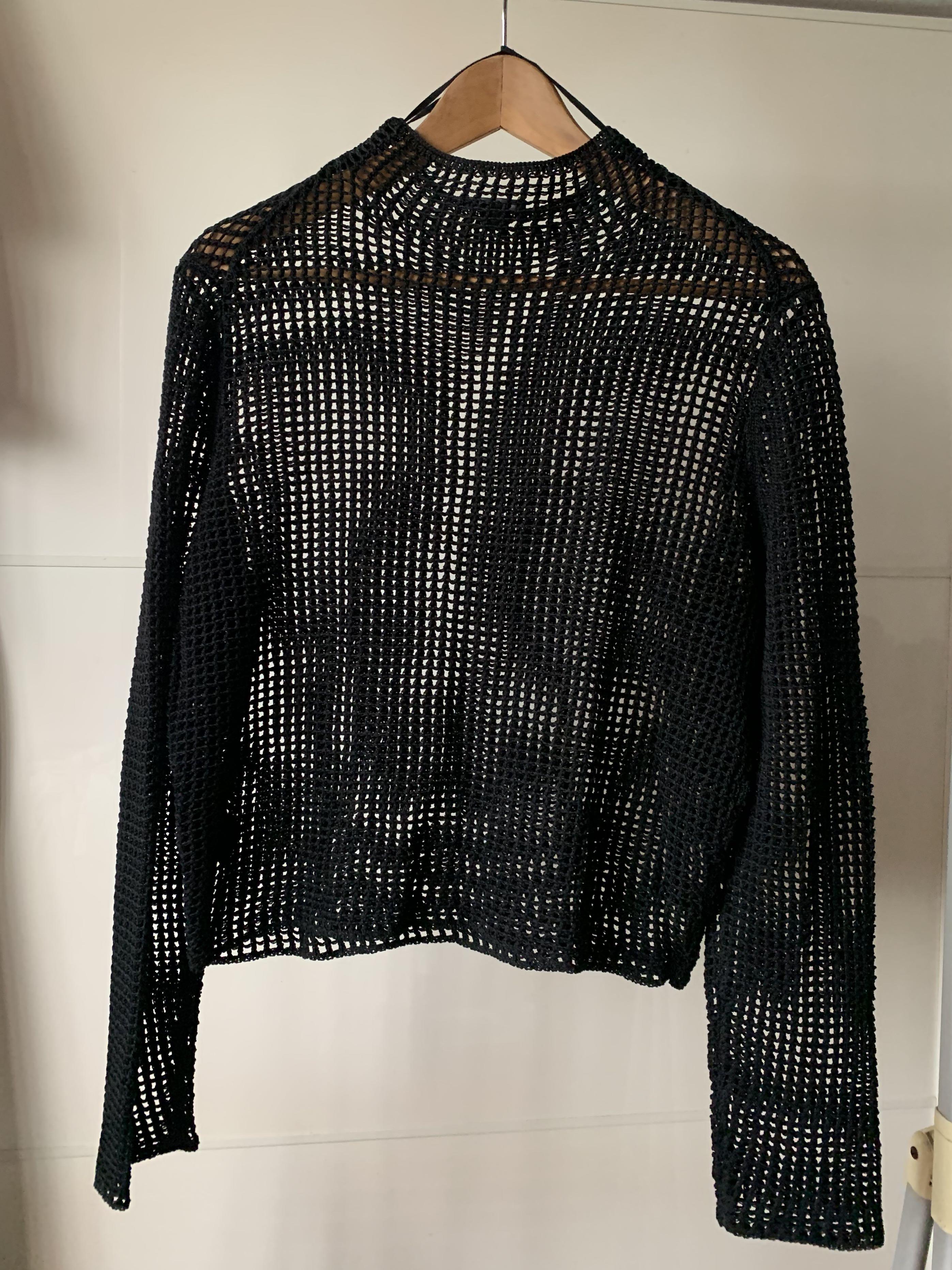 COS black net top, Women's Fashion, Tops, Longsleeves on Carousell