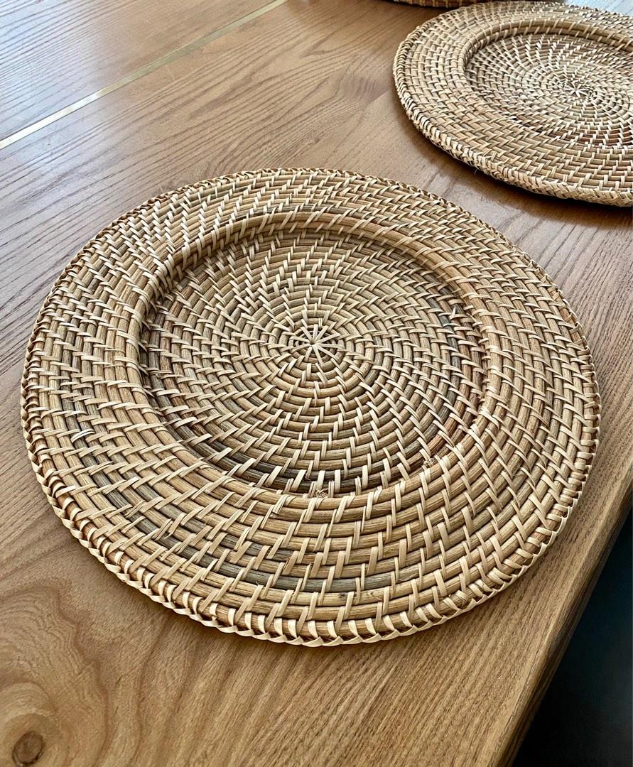 Crate & Barrel rattan table mats x 6, Furniture & Home Living, Home