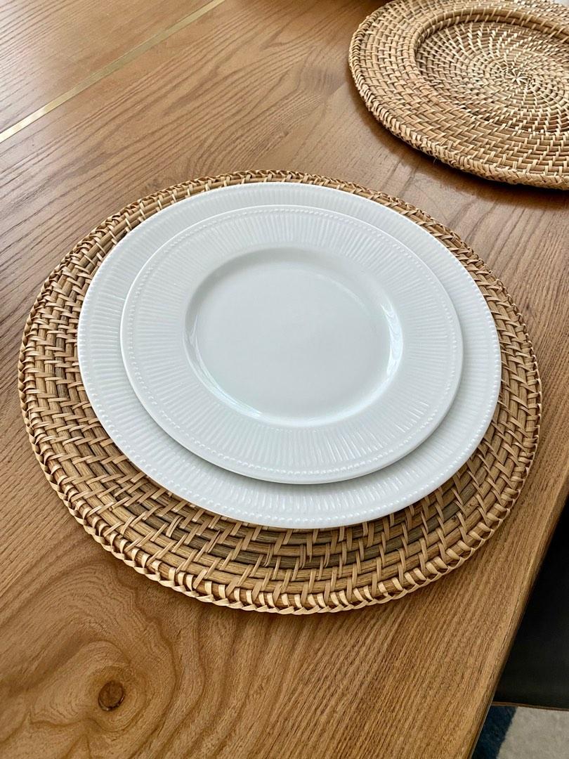 Crate & Barrel rattan table mats x 6, Furniture & Home Living, Home