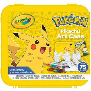 Crayola Create & Color Pokémon Coloring Art Case Pikachu, Child, 50 Pieces, Holiday Toys, Gifts