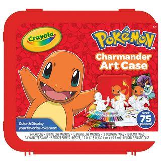 Crayola Create & Color Pokémon Coloring Art Case Charmander, Child, 50 Pieces, Holiday Toys, Gifts