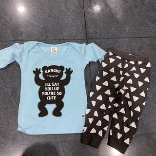 Cuddles baby sleeping set/ baju tidur bayi