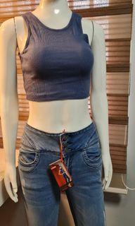 Denim, tattered, curvy pants