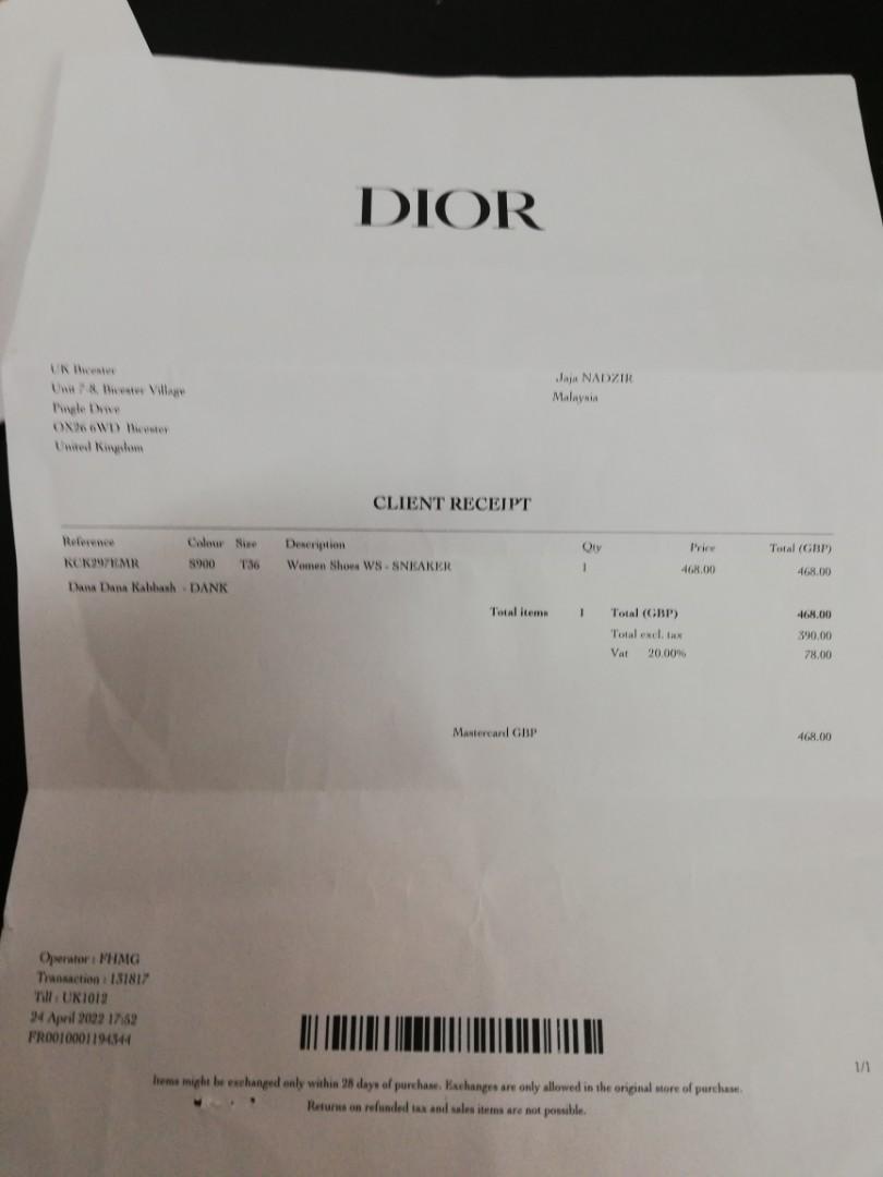 dior serial number check shoes
