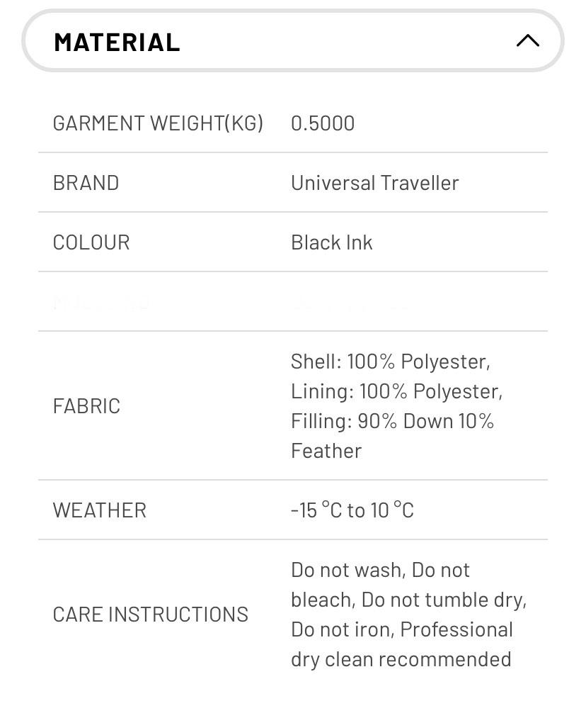 Down winter jacket (Category: Coats, Jackets and Outerwear) located in Singapore. Submitted by r8168 (Listing ID 1192394757, Image 6). Description: Worn once In size S Ptp: 51.5cm Length: 60cm Shoulder to shoulder : 41cm Sleeve length : 61cm Detachable hood Able to withstand -15deg to 10deg Top up $3.70 for courier.