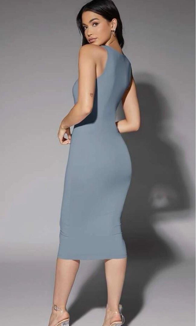 Dusty Blue bodycon dress Women s Fashion Dresses Sets Dresses