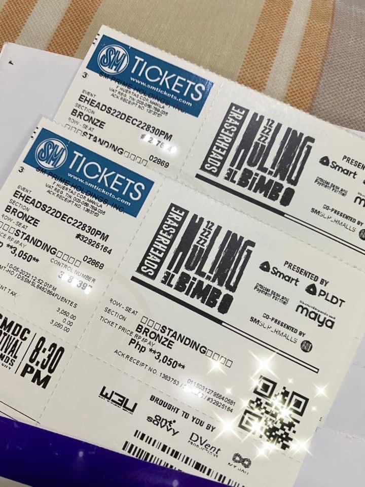 Eraserheads concert ticket bronze, Tickets & Vouchers, Event Tickets on