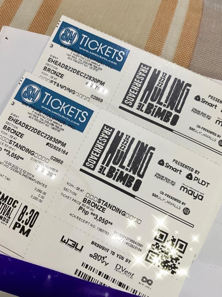 Eraserheads concert ticket bronze, Tickets & Vouchers, Event Tickets on