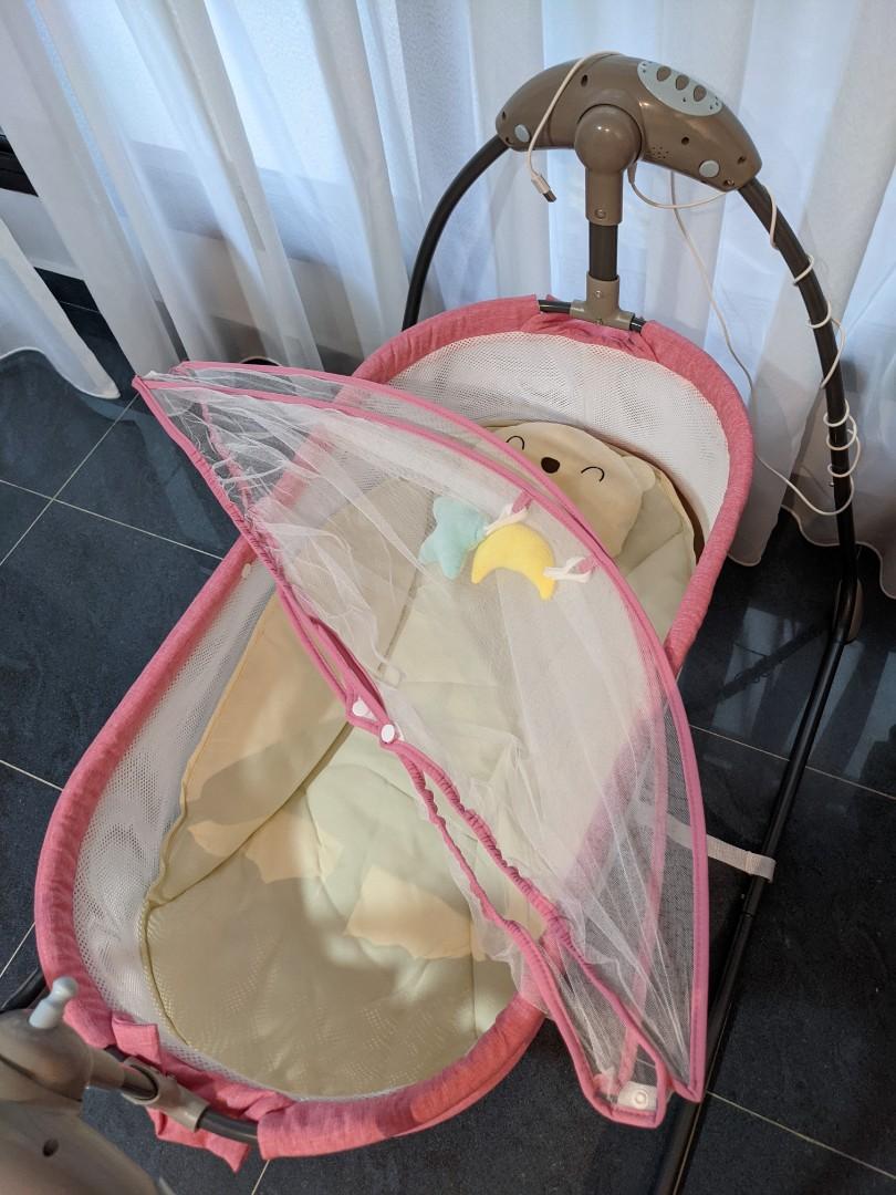 Electric Baby Cot Cradle Swing Bed, Babies & Kids, Baby Nursery & Kids