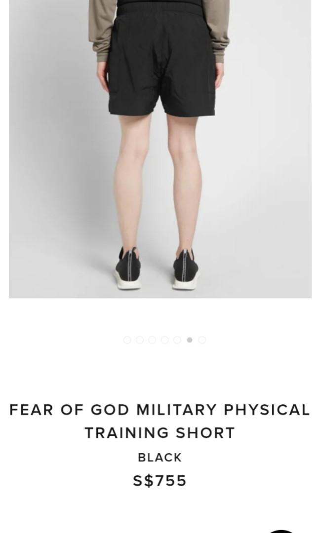 FEAR OF GOD MILITARY PHYSICAL TRAINING SHORT BLK Men s Fashion