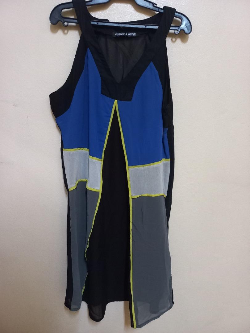 FOLDED AND HUNG CASUAL DRESS, LARGE (Category: Dresses) located in Marikina City. Submitted by hello-yellow (Listing ID 1192292506, Image 1). Description: Brand - FOLDED AND HUNG Blacl, Blue, Gray and Yellow color. L on tag. Fit Medium to Large. With side zipper. See through. Need inner. No issue or flaw. Personal Preloved Items. Please manage expectations. Very good condition. No issue or flaw. Minimal signs of usage. RFS - Decluttering. Nagbaba