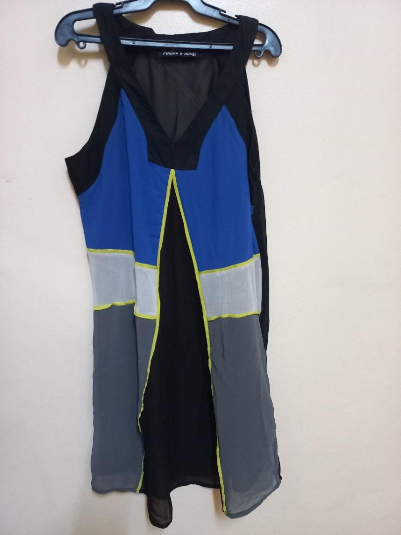 FOLDED AND HUNG CASUAL DRESS, LARGE (Category: Dresses) located in Marikina City. Submitted by hello-yellow (Listing ID 1192292506, Image 2). Description: Brand - FOLDED AND HUNG Blacl, Blue, Gray and Yellow color. L on tag. Fit Medium to Large. With side zipper. See through. Need inner. No issue or flaw. Personal Preloved Items. Please manage expectations. Very good condition. No issue or flaw. Minimal signs of usage. RFS - Decluttering. Nagbaba