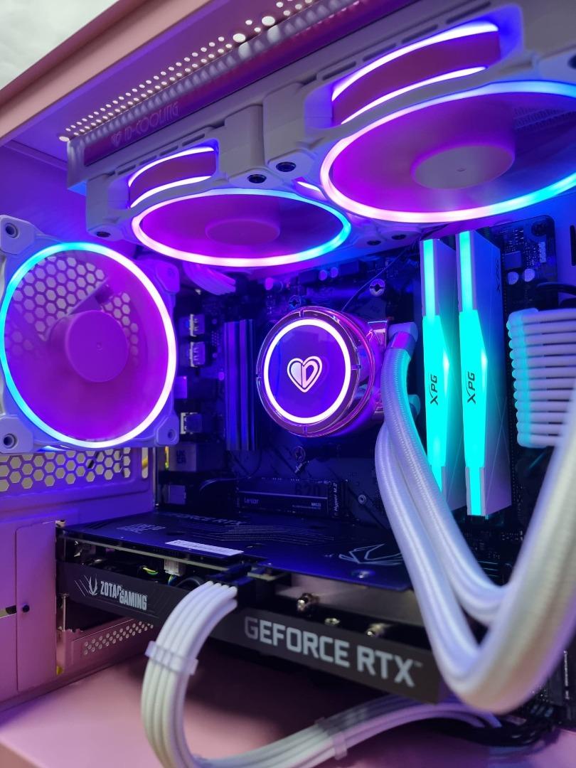 [FREE DELIVERY] HOT PINK WATER COOLING CUSTOM GAMING PC DESKTOP ...