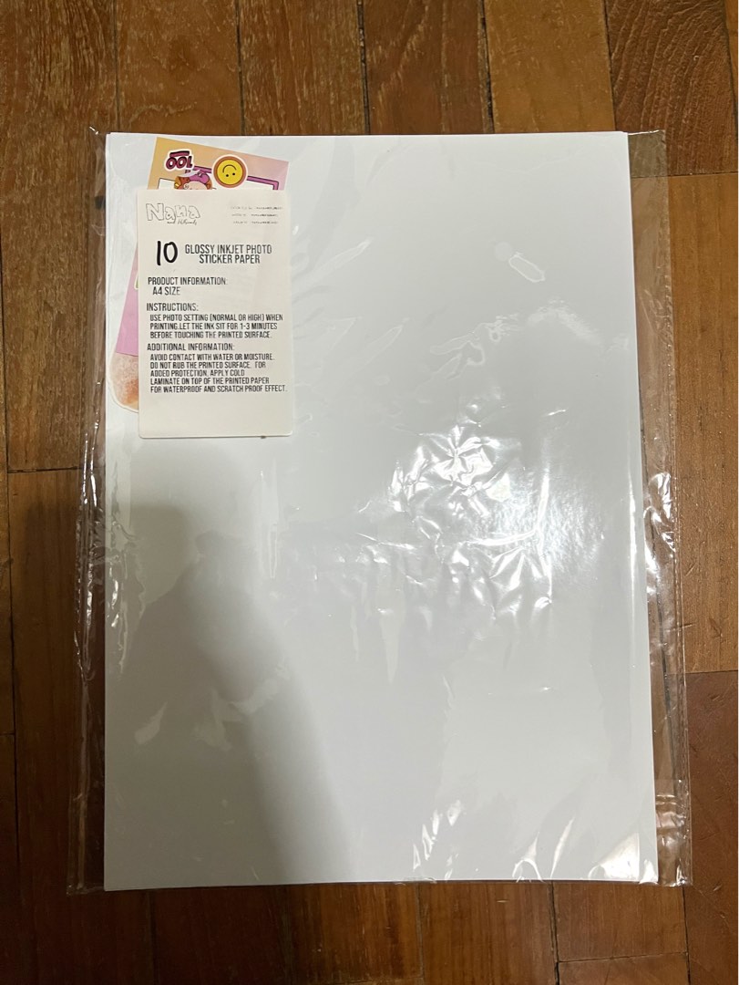 Glossy Sticker Paper, Hobbies &amp; Toys, Stationery &amp; Craft, Stationery ...