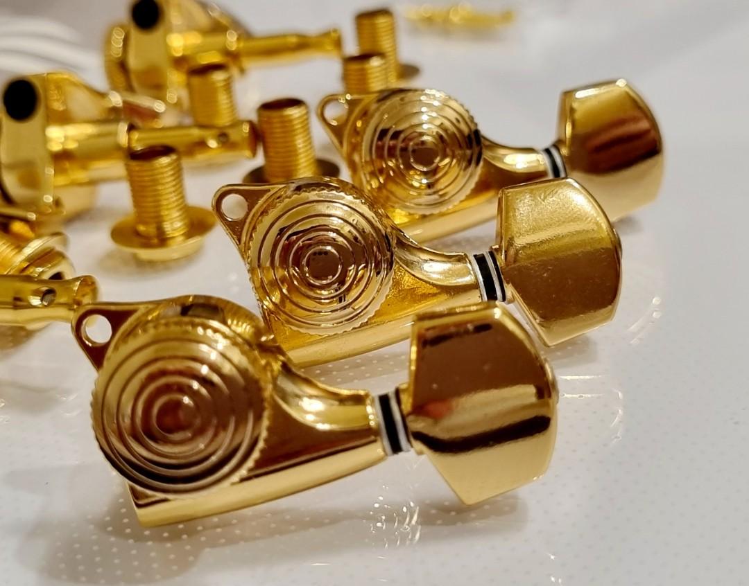 Gotoh FactoryGold Locking tuners machine heads NEW left inline