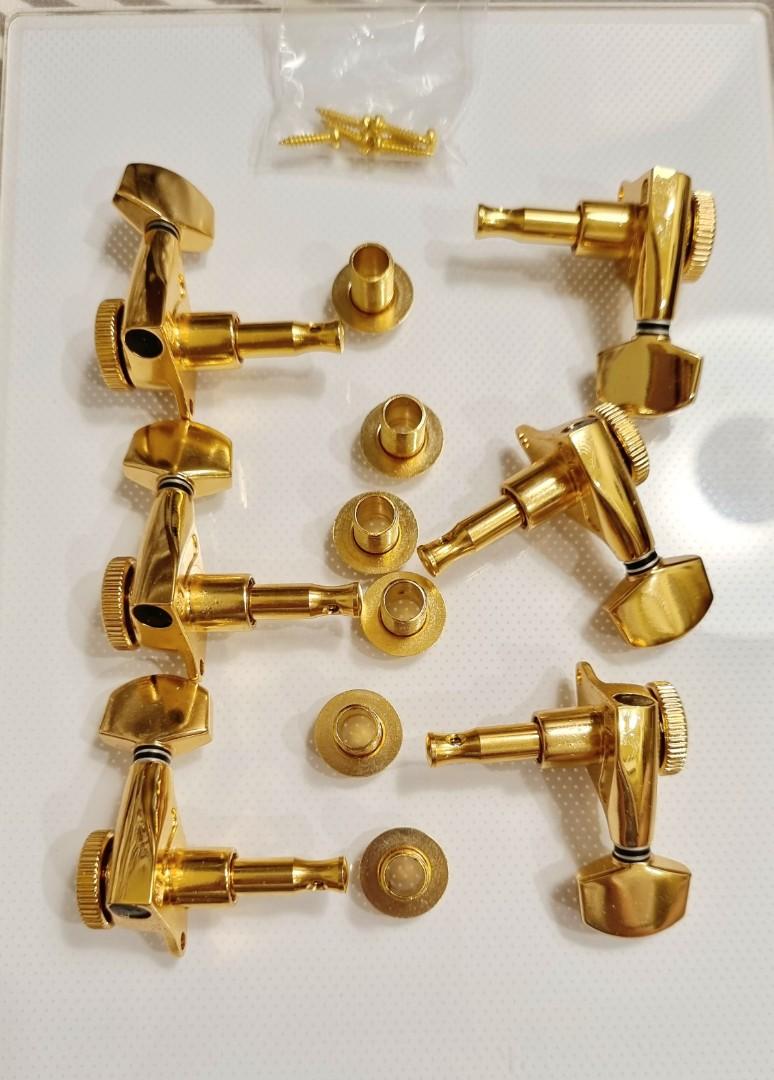 Gotoh FactoryGold Locking tuners machine heads NEW left inline