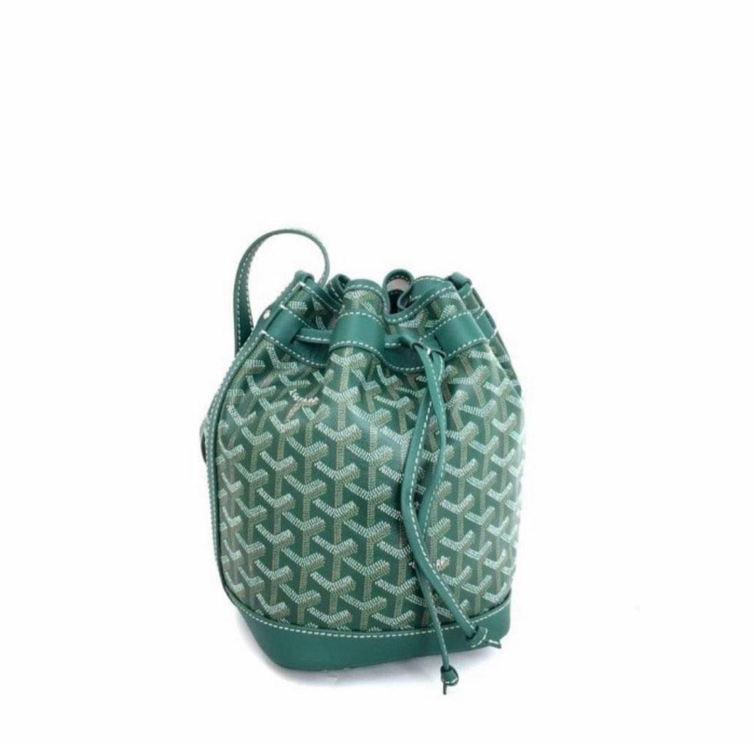 GOYARD Goyardine Petit Flot Bucket Bag PM Green 1308169