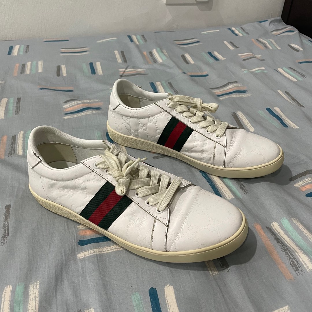 Gucci ace shop leather trainers