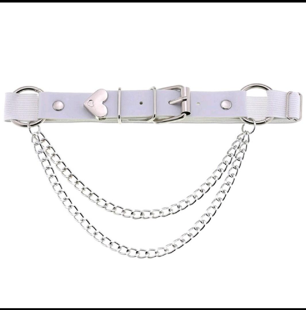Harajuku Leather Heart Garter Belt, Women's Fashion, Watches