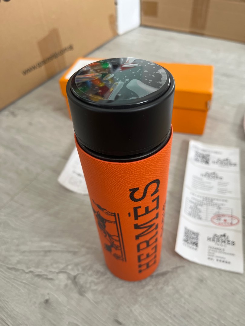 Hermes orange tumbler premium, Furniture & Home Living, Kitchenware