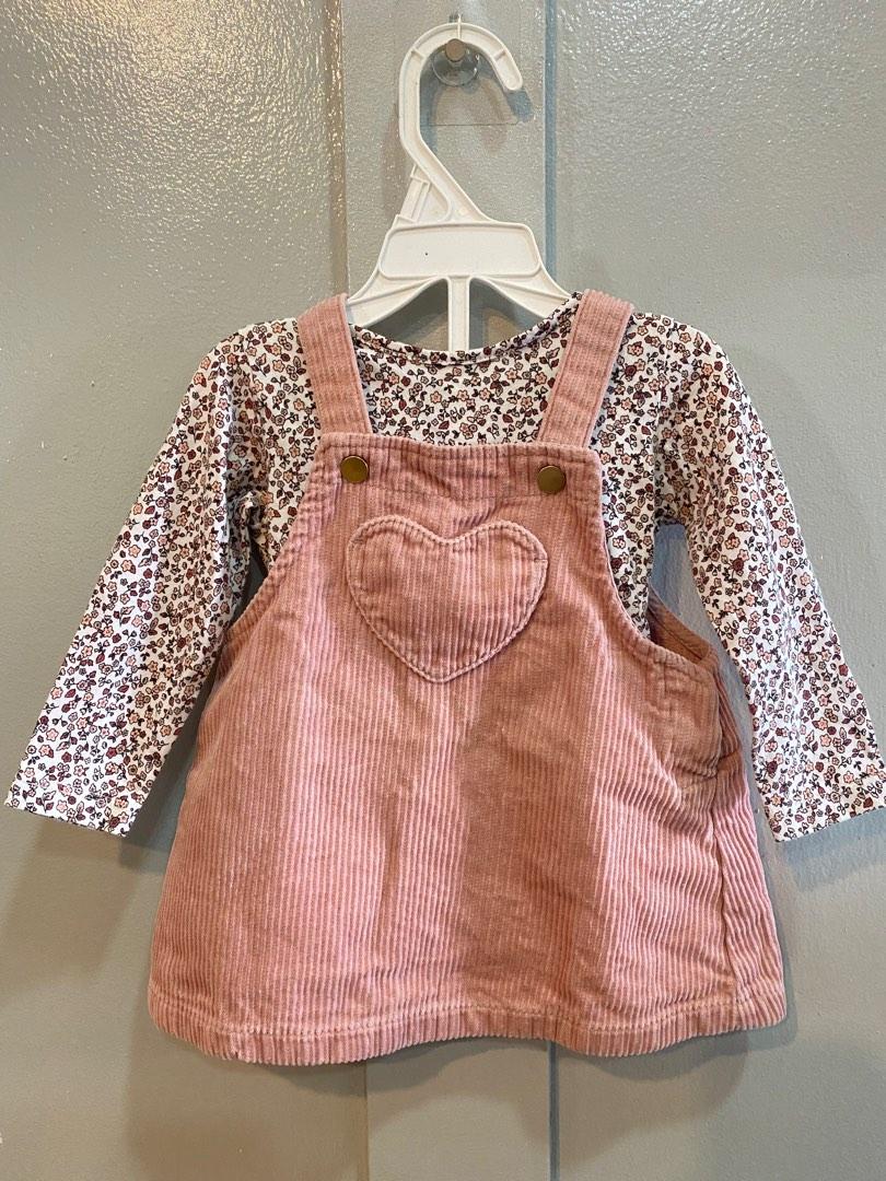 H M Baby Girl Dungarees Top Set Jumper Babies Kids Babies