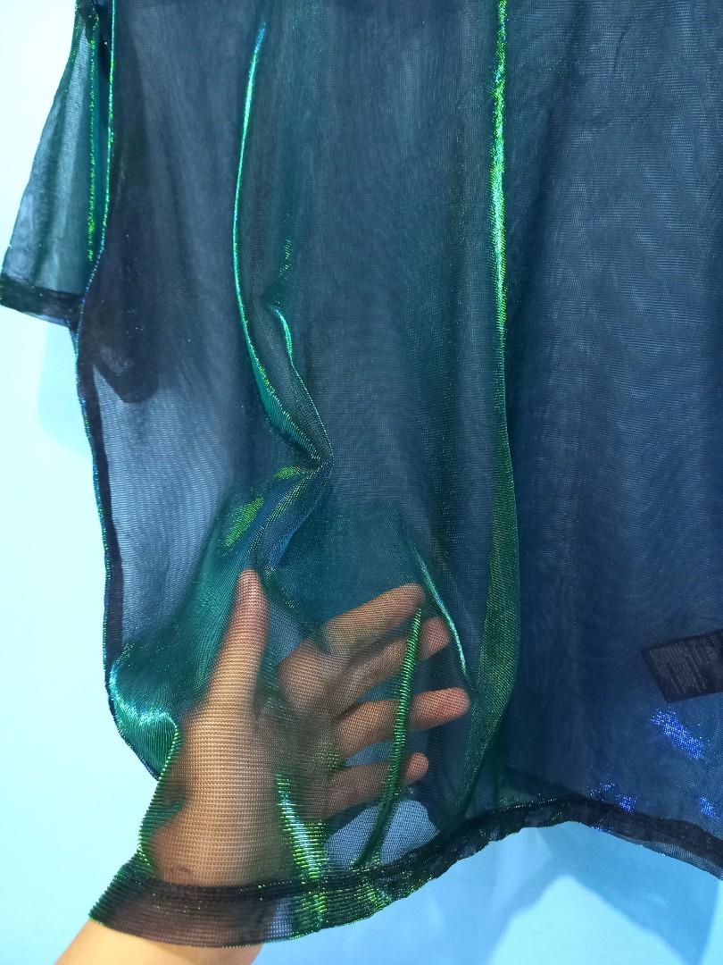 H&m shimmering mesh top new arrivals