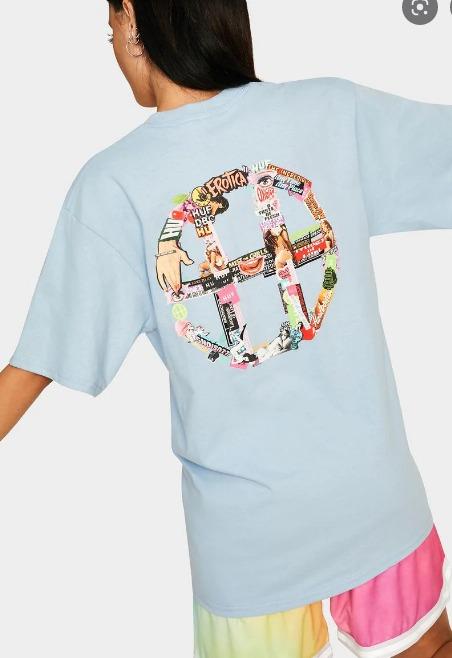 HUF Erotica Tee light blue Women s Fashion Tops Shirts on Carousell
