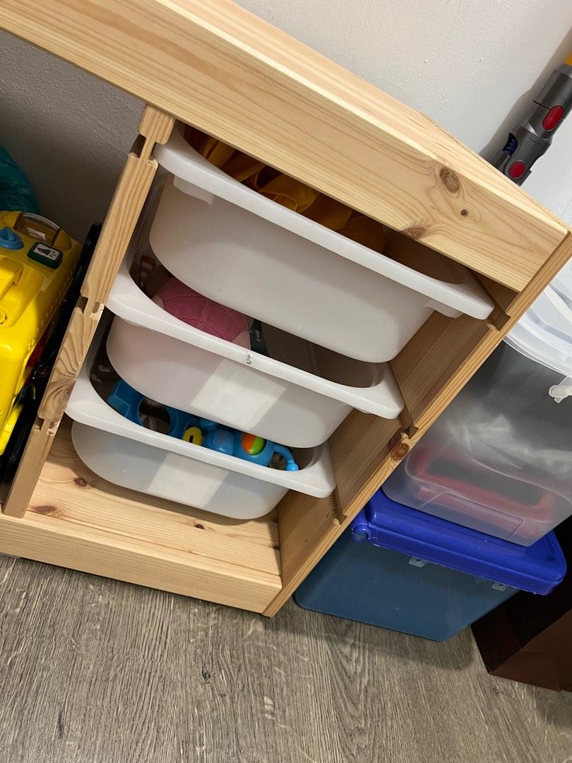 IKEA Children Toy Storage rack + 3 white trays, Furniture & Home Living