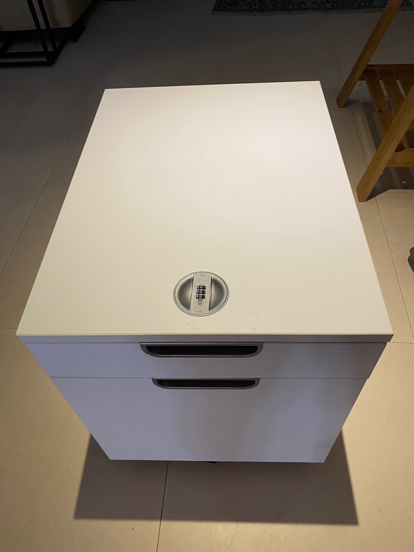 Ikea desk Filing with lock drawer pad and hanging files given